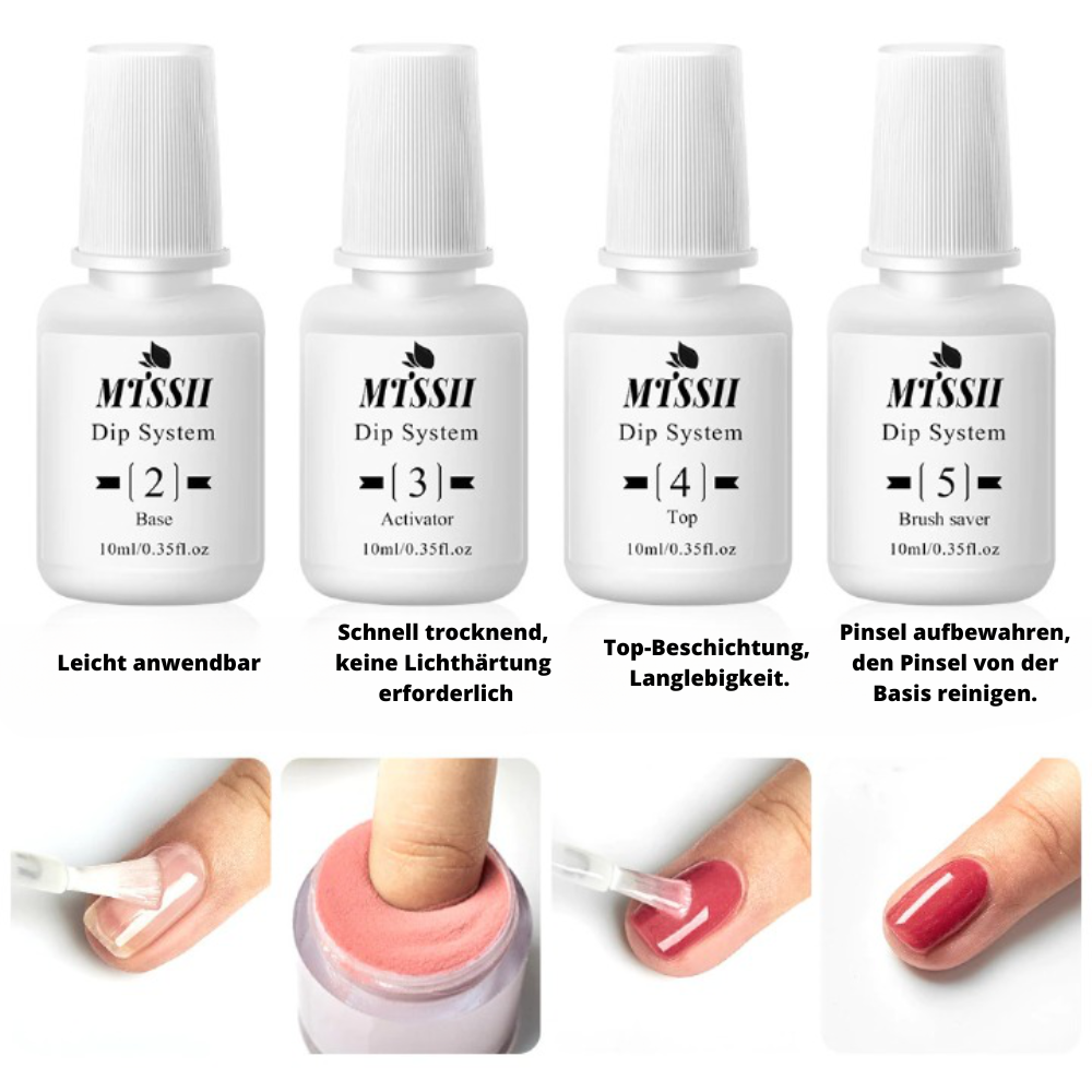 GlitterGlow Nail Powder™ - Set med skimrande dekorationer för nagelkonst
