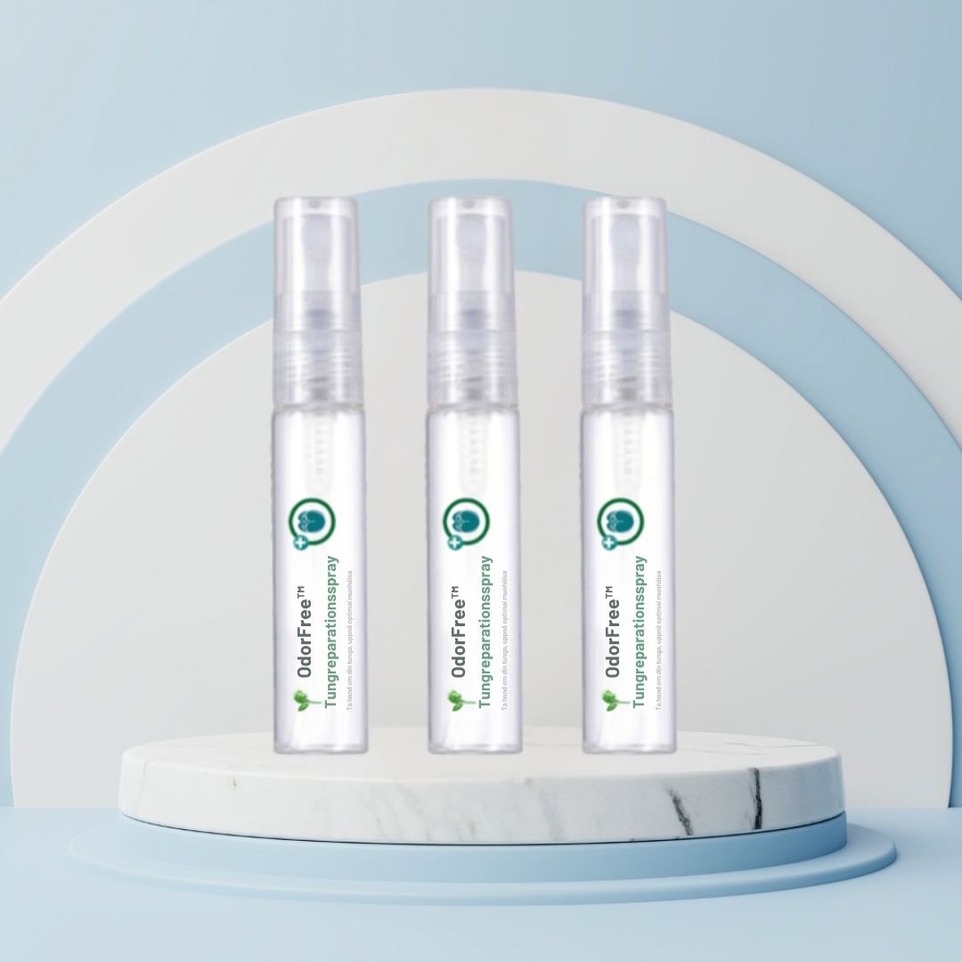 OdorFree™ spray | Eliminerar beläggningar på tungan och dålig andedräkt i 24 timmar