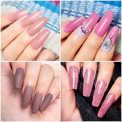 GlitterGlow Nail Powder™ - Set med skimrande dekorationer för nagelkonst