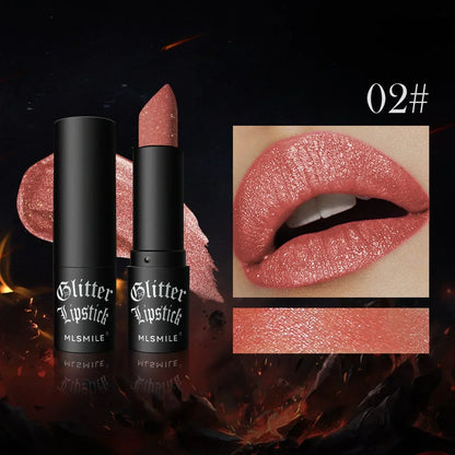 GlamSparkle™ - Diamantglittrande läppstift med långvarig, vattenfast pärlemorskimrande glans