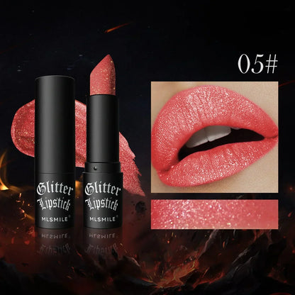 GlamSparkle™ - Diamantglittrande läppstift med långvarig, vattenfast pärlemorskimrande glans