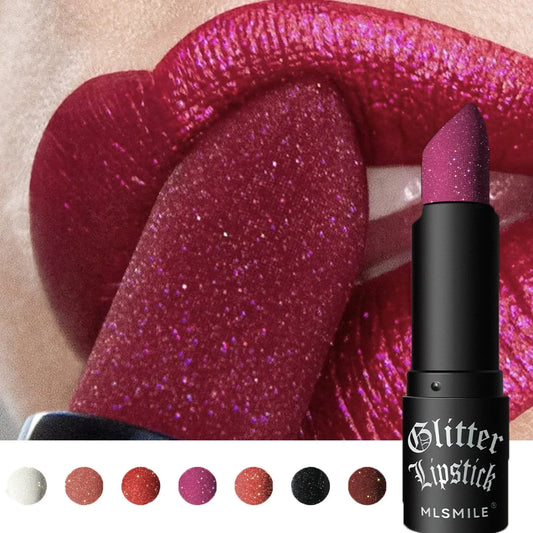 GlamSparkle™ - Diamantglittrande läppstift med långvarig, vattenfast pärlemorskimrande glans