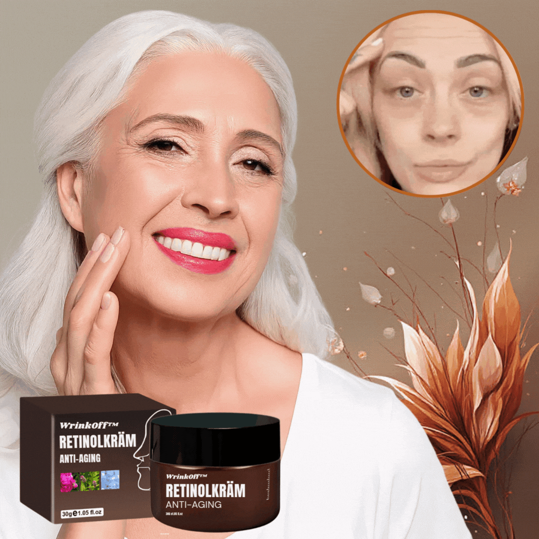 WrinkOff™ Kräm | Ta bort 98% av rynkorna och se 10 år yngre ut på bara 5 dagar!